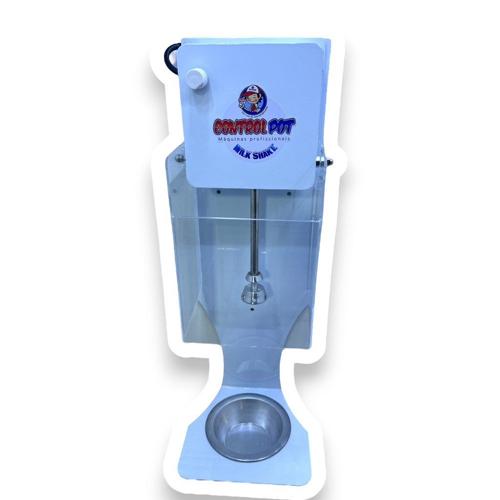 Máquina de Milk Shake CM 2014 Branca de Parede com Acrílico 1200W até 2000W de Pico 18000 RPM ControlPot