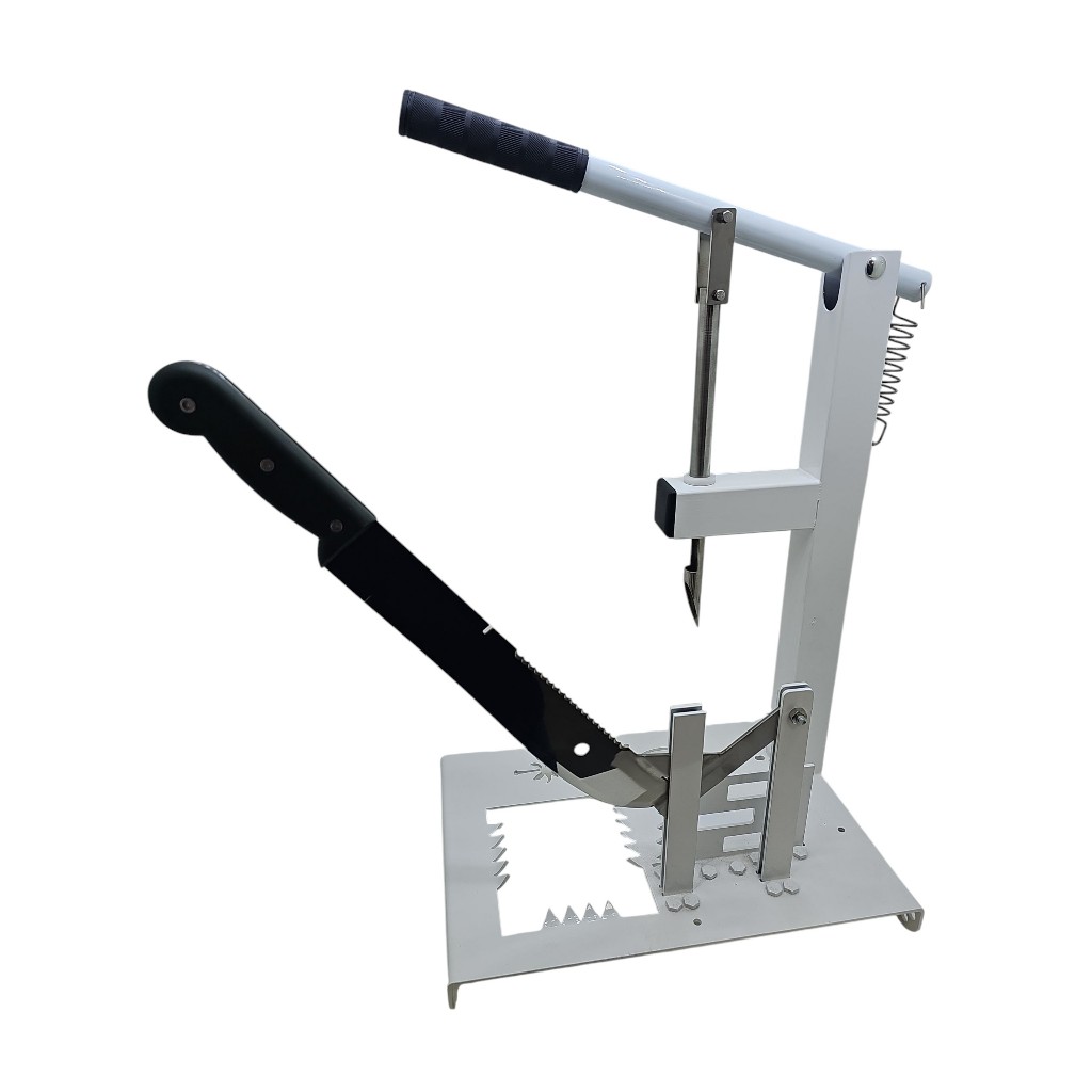 Furador de Coco Profissional Branco com Facão em Aço Inox para Abrir e Cortar Coco ControlPot