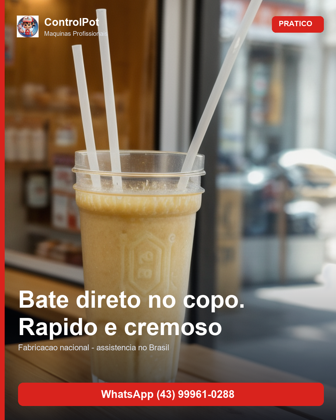 Milk shake com sorvete industrial: ajustes necessários